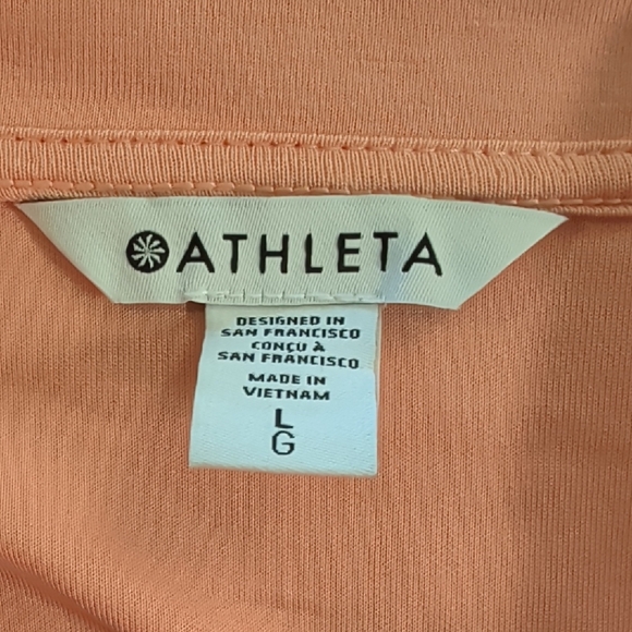 Athleta Seasoft Rib 1/4 Zip Popover In Papaya NWT - Picture 7 of 10